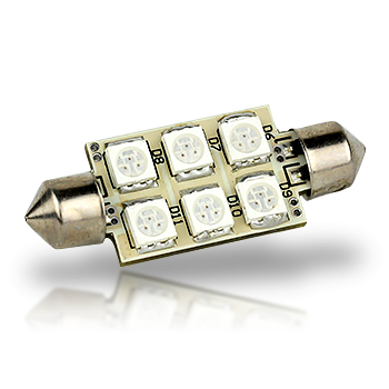 LunaSea Festoon LED replacement Bulb 6LED - 37mm