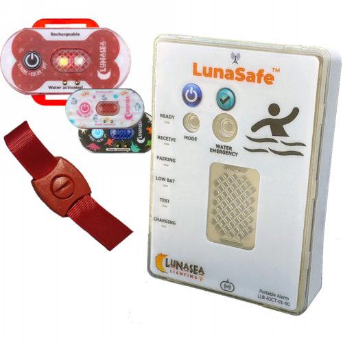 LunaSafe Water Safety Device RED w/ Transmitter & Alarm